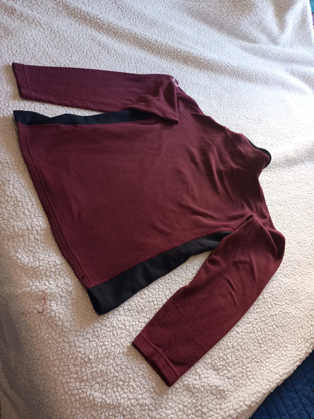 The North Face Men’s Half-Zip Fleece Pullover - Burgundy/Black